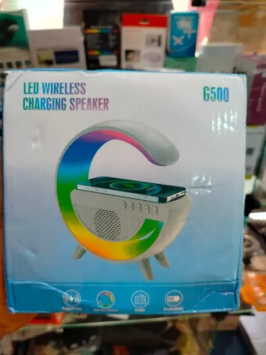 Caixa de Som Luminária Bluetooth com Carregador Wireless Led G500