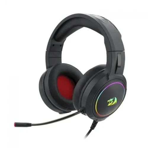 Headset Gamer Redragon Mento Black Led RGB P2 C/ Adaptador P3 - WZetta