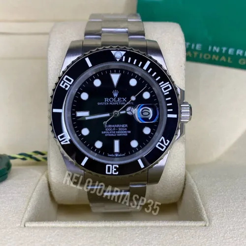 Rolex Submariner automático linha Premium com caixa/certificado