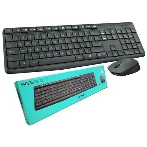 Teclado e Mouse Sem Fio Logitech MK235 - Combo -Kit -Conforto e Durabilidade -Loja Coimbra