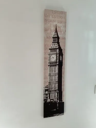 Quadro Decorativo Big Ben em Canvas (121 x 25 cm)