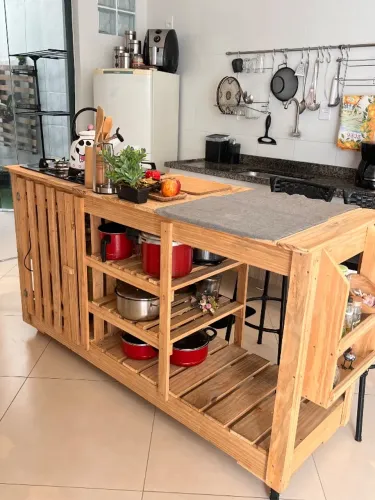 Balcão cozinha com cooktop 
