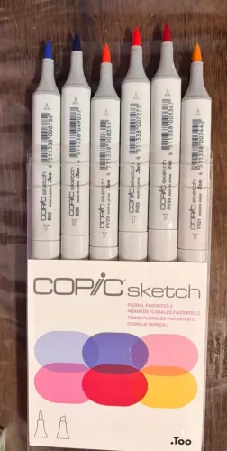 2. COPIC SKETCH FLORAL FAVORITES 2 - 6 CANETAS