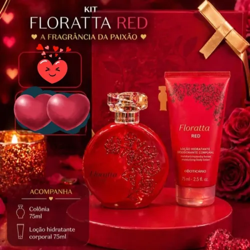 KIT FLORATTA RED O BOTICÁRIO LANÇAMENTO 