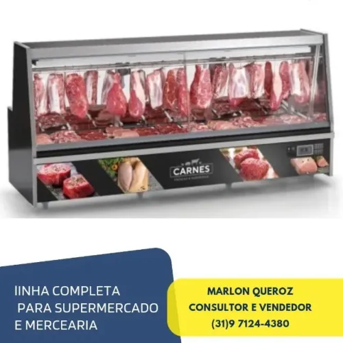Balcão de Açougue 3M Preto Gelopar 220v