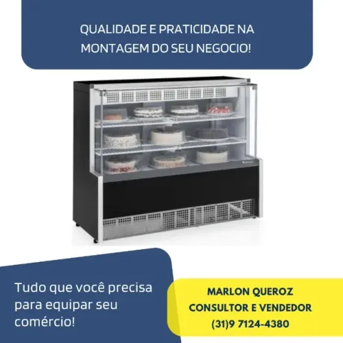 Balcão de Tortas 1,40M Ar Forçado Gelopar