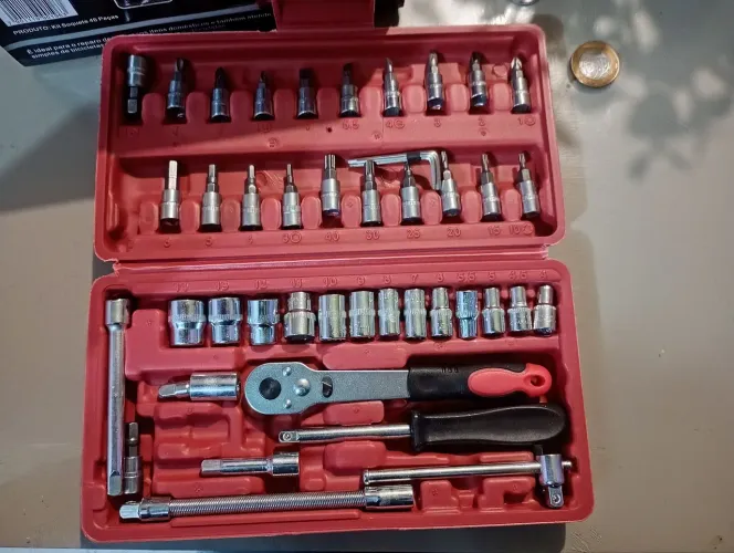 Kit chave soquete 46 peças