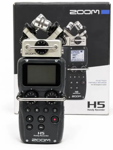 Gravador Zoom H5 Handy Recorder + Microfone XYH-5 - Usado