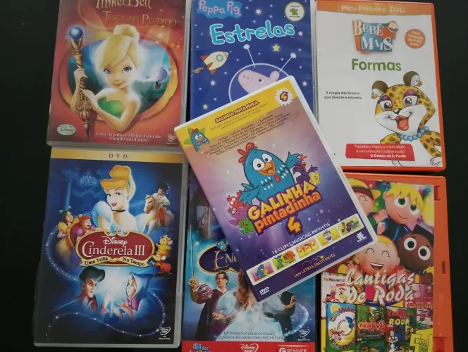 DVDs icônicos desenhos músicas filmes