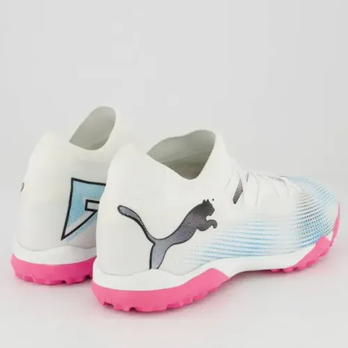 Chuteira Puma Future 7 Match Neymar Jr Society TF - 41/42 Branca/Rosa