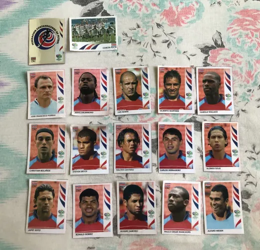 Figurinhas Seleção da Costa Rica Copa 2006 - Recortadas