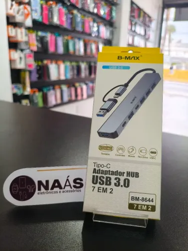 Adaptador Hub USB 3.0 tipo-c 7 em 2