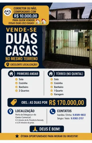 Casa pra vender em peixinho próximo a delegacia