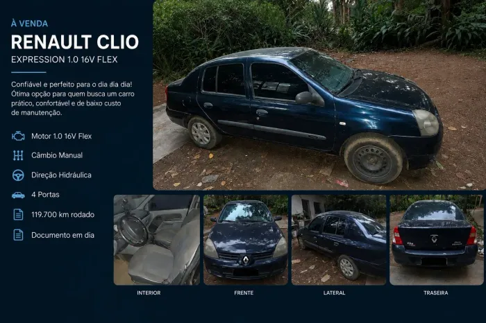 Renault Clio Sed. Expression Hi-flex 1.0 16V 4P 2008