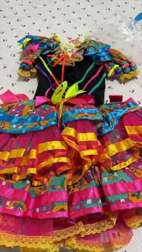 Vestido junino, veste do PP ao P