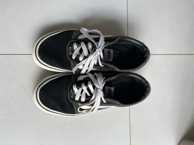 Vans Old Skool Clássico Feminino Preto - Tamanho 34/35
