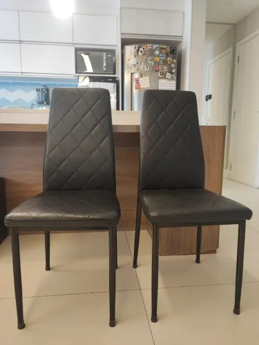 Cadeiras de Couro - Preto