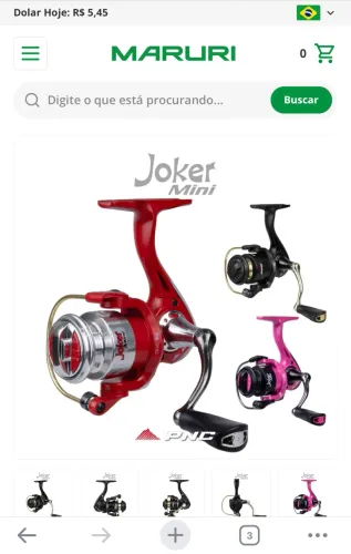 Molinete Joker mini MARURI 3 cores