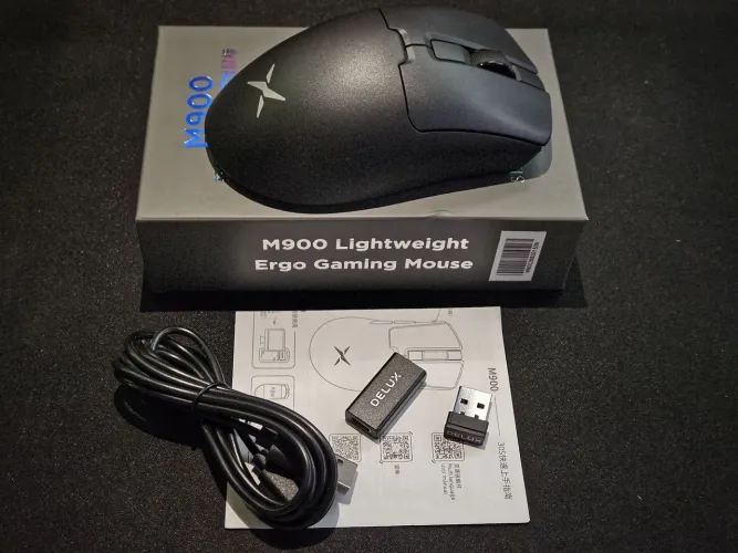 Mouse Delux M900 SE, sem fio, preto [NOVO]
