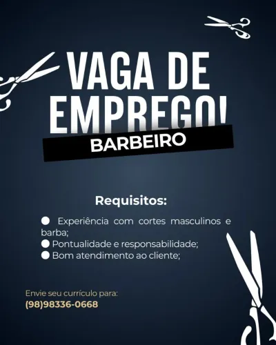 Contrata-se barbeiro 