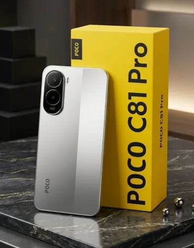 Celular Xiaomi POCO C81 PRO 64GB Dourado - Lacrado com Garantia