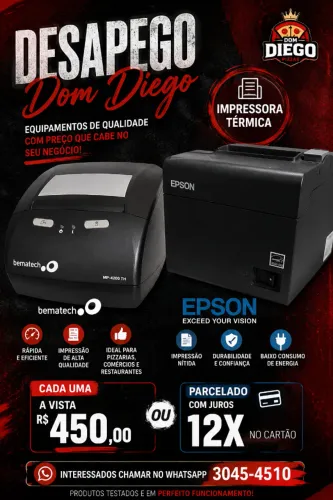 Impressora termina bematech epson