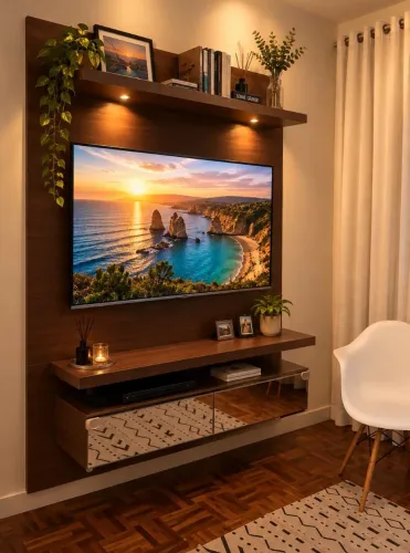 Painel e Rack Madeirado