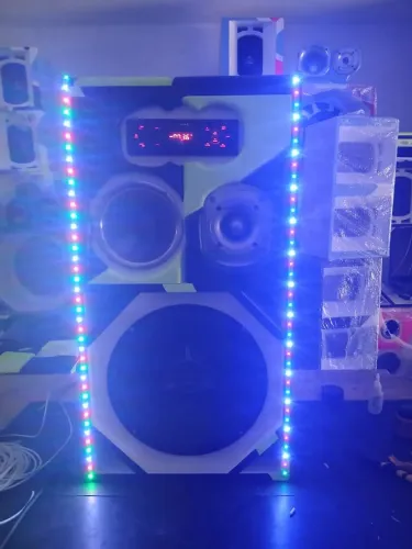 Caixa bob -Grave"12 350rms+tweeter+Radio Bluetooth e usb+fonte e leds+Módulo 800 e corneta