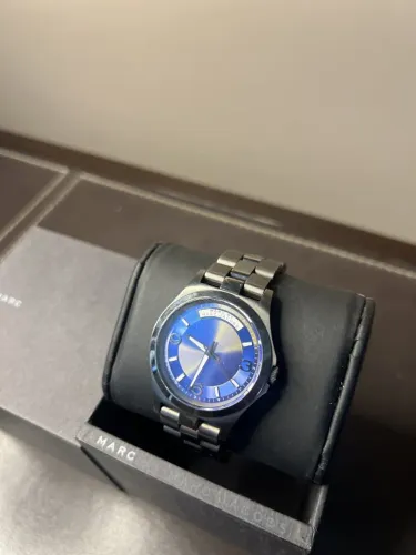 Relógio Marc by Marc Jacobs Aço Grafite Mostrador Azul