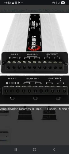 Vendo 02 módulos Taramps TL- 1800 de 3 canais
