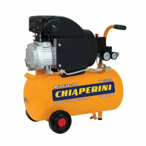 Motocompressor de ar 21 litros 2HP - Chiaperini MC 7.6/21 127V Novo