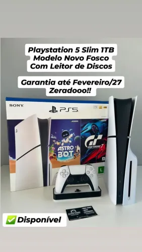 COM GARANTIA!! Playstation 5 Slim 1TB Com Leitor de Discos (Aceito Cartão)