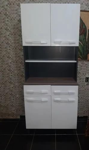 armário de cozinha de aço itatiaia. usado com marcas