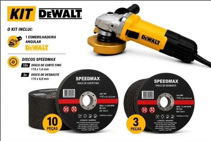 ESMERILHADEIRA DEWALT + BRINDE