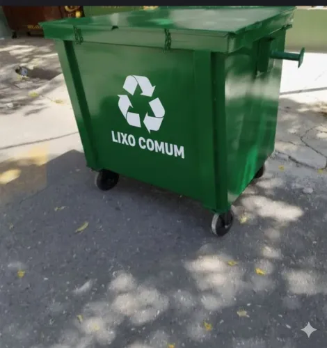 Contêiner. Lixeira.  1000lts. Basculante padrão ABNT 
