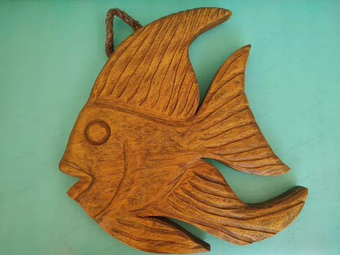 Escultura de madeira Peixe 