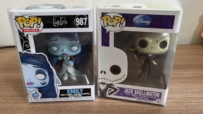 Funko Pop Emily Corpse Bride + Jack Skellington