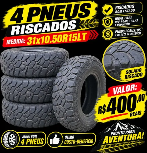 Pneus camionete Riscados medida 31x10.50xR15LT 