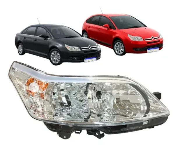 Farol Citroen C4 Pallas Hatch 2007 2008 2009 A 2013 Duplo Ld Direito