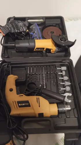 Kit Furadeira de Impacto + Esmerilhadeira Profissional