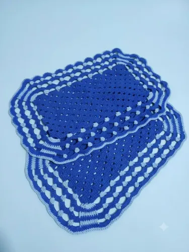 Tapete de crochê tamanho 59x37