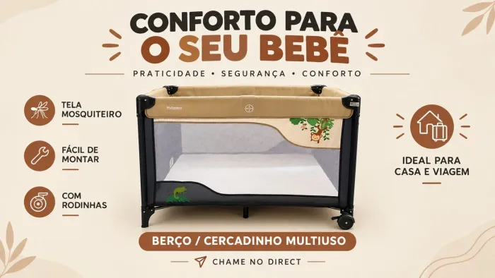 Vendo Berço/Cercadinho Multimaxx - Estado de NOVO