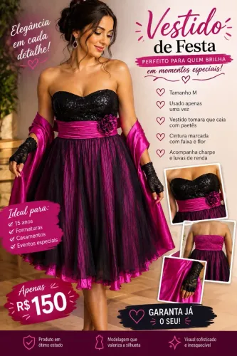 Vestido Festa 15 anos/Casamento/Formatura