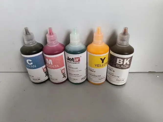 LT191 Kit 5 x Cores Tinta Sublimatica Original + Cleaner Limpeza JETW-Magenta,Preto,Amarel