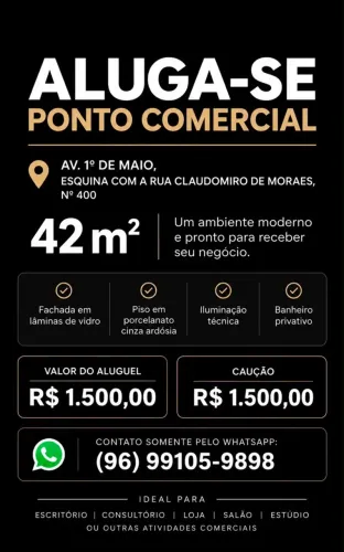 Ponto Comercial para Aluguel - 42 m² | Excelente Localização