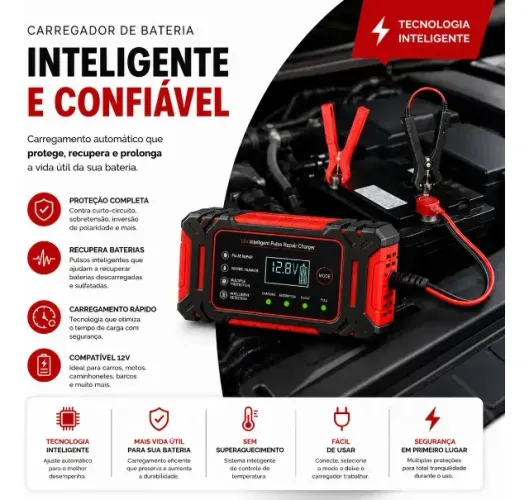 Carregador para Bateria de Carro