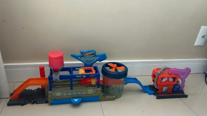 Mega car Wash Hot wheels + posto de gasolina