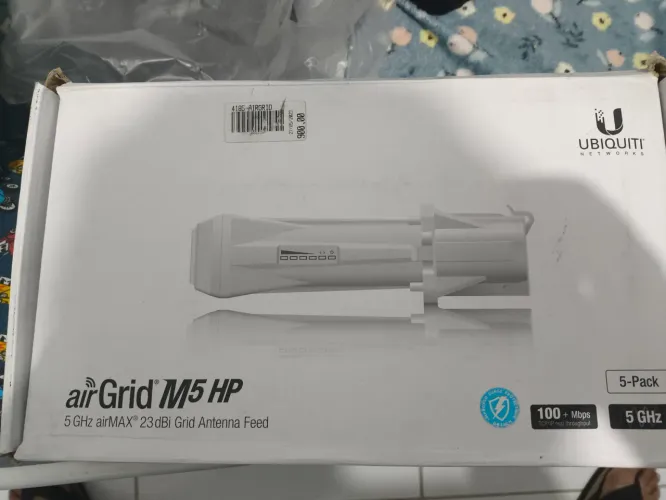 Kit 5 Ponteiras Ubiquiti airGrid M5 HP 5GHz Novo na caixa!