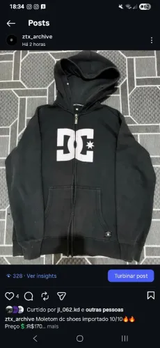 Moletom dc shoes M