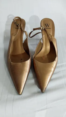 Sapato Scarpin Slingback da werner tam.36 bronze